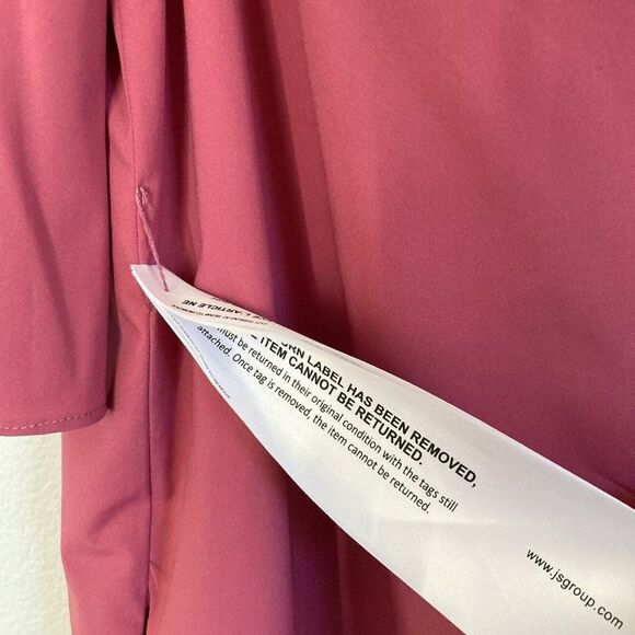 Kay Unger Dress Puff Statement Sleeve Stretch Poplin Lined Dusty Rose Event - Picture 8 of 16